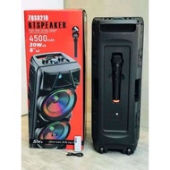 💥ZQS8210 Wireless BLUETOOTH SPEAKER With Karaoke 🎤 Mic 4500 mAh (20Wx2) 8" x2  Ready Stock