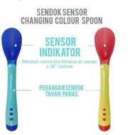 Silicone spoon heat sensor baby feeding spoon heat sensor flexible spoon safe