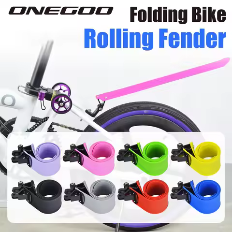ONEGOO Folding Bike Fender Folding Roll Mudguards Telescopic Mud Water Deflectors for Folding Bicycl