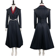 House Of The Dragon Rhaenys Targaryen ชุดเครื่องแต่งกายเทศกาลฮาโลวีนชุดเดรสลายทางยาวดำ