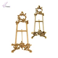 [Freneci] Brass Easel Frame Holder for Photo Picture Frame Artwork Plate Stand Display