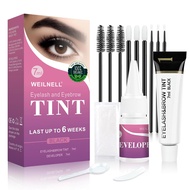 Eyelash & Eyebrow Color Kit Professional Instant Lash & Brow Color Kit with Natural Black Effects La