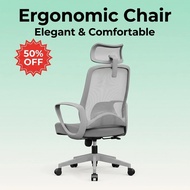 (READY STOCK)【AOTTO FURNITURE】Kerusi Pejabat Kerusi Belajar Office Chair Ergonomic Chair Medium Mesh