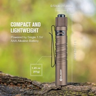 OLIGHT I3T EOS 180 Lumens Dual-Output Slim EDC Flashlight for Camping and Hiking, Tail Switch Flashl