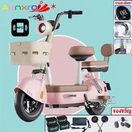 AENXRD จักรยานไฟฟ้า 48V12A รถไฟฟ้า ผู้ใหญ่ ปลดล็อคอัจฉริยะ NFC จอ LCD HD ตะกร้าความจุขนาดใหญ่
