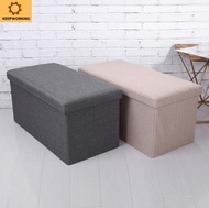Keep Working Storage Chest Footrest Padded Seat Storage Box Tool Foldable Chair Footstool Ottoman Bench