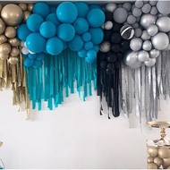 [SG] 23m Crepe Paper (gold &amp; silver) Party Streamer Backdrop