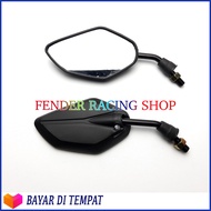 Kaca Spion Motor Tangkai Pendek Untuk Honda Dan Yamaha Model Jupiter Mx Hitam Variasi Beat Spacy Mio