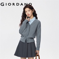 GIORDANO WOMEN V-neck cable knit cardigan 05355703