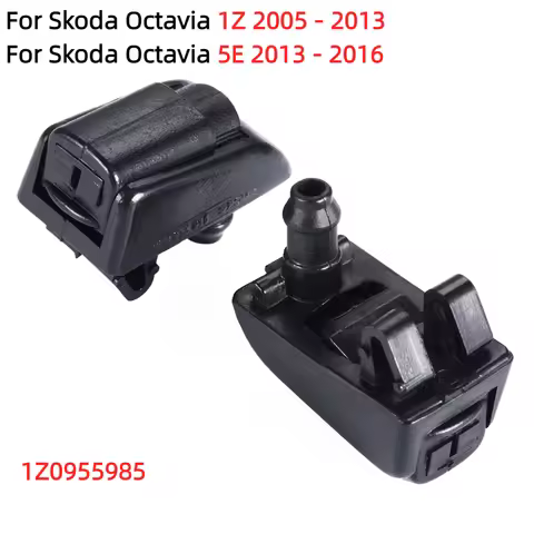 2Pcs Plastic Front Windshield Wiper Washer Water Spray Jet Nozzles 1Z0955985 for Skoda Octavia 1Z 20