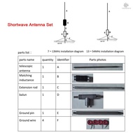 Tlms GP1 Antena Portable Shortwave 7MHz-54MHz Frekuensi Range 10gears