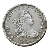 Antique Crafts American 25 US Dollars Drapped Bust1804 Copper Silver Plated Hot-Selling Commemorativ