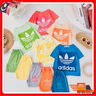 Set Adidas Baby & Kids Unisex |Set Baju Kanak-Kanak | Baby Kids Playset |Set Baju Budak Lelaki Perem