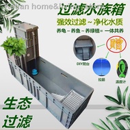 ☏Thickened turtle box with filter/turtle breeding box/turtle villa/amphibious tank/horned frog box/aquarium/turtle tank/