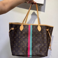 LV 路易威登 塗鴉 Neverfull 購物袋