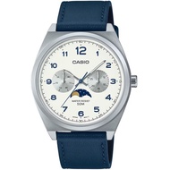 [𝐏𝐎𝐖𝐄𝐑𝐌𝐀𝐓𝐈𝐂] Casio MTP-M300L-7A MTP-M300L-7 Multi-Dial Blue Leather Men's Watch