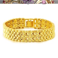 916 22K Gold Bracelet Classic Men's Tank Bracelet Euro Coin Gold Watch Chain Bracelet