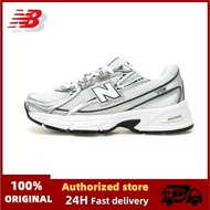 NB 740 White Silver Low Cut Men's And Women's Sports Shoes