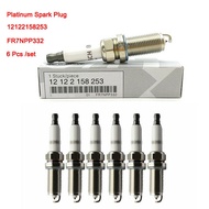 6Pcs OEM 12122158253 Platinum Spark Plugs FR7NPP332 For BMW E60 E83 E85 E90 X5