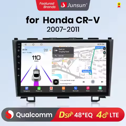 Junsun Qualcomm chip 8-Core Android13 Car Radio ForHonda CR-V 3 RE 2007-2011 Wireless CarPlay Autora