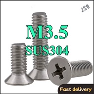 In Stock 304 Stainless Steel Phillips Countersunk Head Screw、small screw、  flat head bolt、Cross Rece
