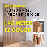 1.45 meter L PROFILE Fluted wall panel WPC Fluted Panel PVC Wood Strip Wainscoting Slat wall shiplap DIY wall decoration