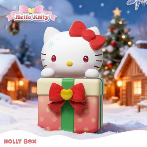2026 New model Hello Kitty Kawaii Ornament Japanese Sanrio Cartoon Gift Storage Box Christmas Girl G