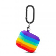 被看見 - Rainbow Airpods 矽膠保護套 Apple 無線藍牙耳機軟套 防塵防滑 防刮花 連鎖匙扣