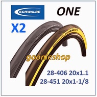 Schwalbe ONE 406 451 20×11/8 20 Inch Tyre SV7A AV7A Tube Mini Velo Foldable Bicycle Java Crius Reach