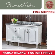 FREE SHIPPING Kitchen Cabinet Sinki / Cabinet Dapur Kabinet Dapur Permukaan Stainless Steel/ Kabinet Sinki Dapur Cabinet