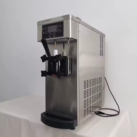 Soft Serve Ice Cream Maker Machine One Flavor Desktop Fruit Yogurt Ice Cream Vending Machine