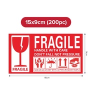 (JIJI.SG x ONES) WARNING Fragile Label Sticker - Fragile Label / Carton Box Sticker