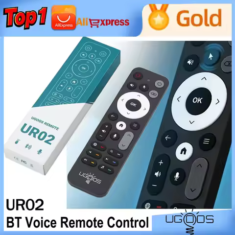 Original UGOOS UR02 BT Voice Remote Control Replacement for Ugoos TOX1 TOX3 TOX4 AM8 PRO AM6B PLUS X