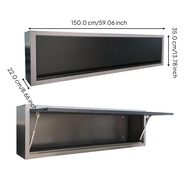 Metal Wall-Mounted Garage Storage Cabinet Adjustable Shelves Locking Doors Sturdy Tool Organizer