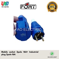 Mobile socket 2pole 16A+ Industrial plug 2pole 16A-FORT