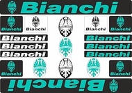 Bicycle Replacement Decal Set Adhesive Vinyl Sticker Compatible for Bianchi Frames Green (Matte)
