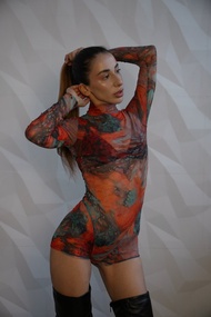 女性透明舞衣，適用於鋼管舞、空中瑜珈