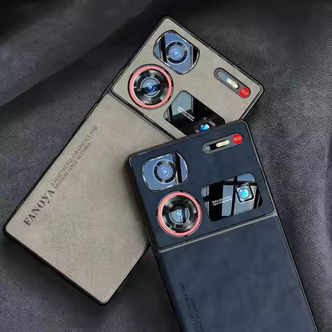 For ZTE Nubia Z60 Ultra Case Matte Leather Phone Back Cover For Nubia Z60Ultra Silicone Camera Prote