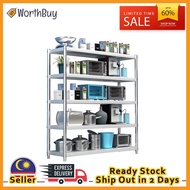 Worthbuy 5 Tier Multipurpose Premium Stainless Steel Kitchen Storage Rack Oven Rack Kitchen Shelf