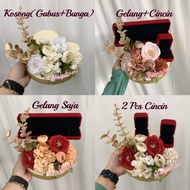 Hantaran Kahwin Bulat/Bekas Cincin /Bekas Gelang /Gubahan hantaran cincin siap gubah /Hantaran Maska