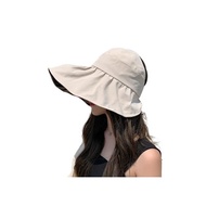 rinoyloha uv cut hat ladies hat hat hat sun visor UV cut face effect effect (Beige