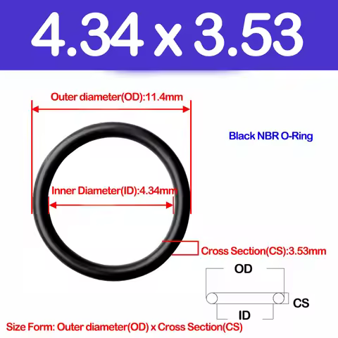 WD CS 3.53/3.55mm,NBR O Ring Sealing Gasket Nitrile Rubber Washers for Car Auto Vehicle Inner Diamet