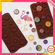 【JS Bakery Store】 Button Fondant Chocolate Mould Silicone Mould 纽扣翻糖巧克力蛋糕装饰