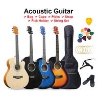 CAESAR (X-4002C) 40 Inch Acoustic Guitar Cutaway Body With Accessories Set - Gitar Akustik Murah 吉他 