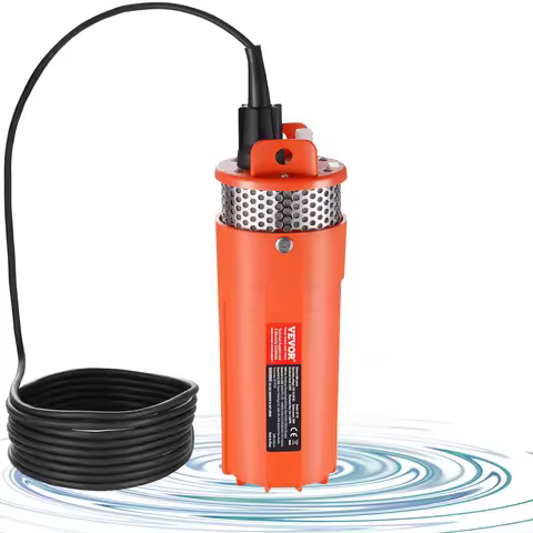 SucceBuy Solar Water Pump 12V DC Submersible Deep Well Pump Max Flow 1.6 / 3.2 / 9.25 / 8.4 GPM for 