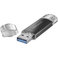 [Japan Official] I-O DATA USB Flash Drive 128GB Dual USB-A & USB-C USB 3.2 Gen 1 Black U3C-STD128G/K