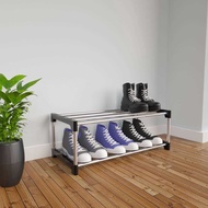 College student dormitory shoe rack bedroom mini double layer small shoe rack bedroom creative simpl