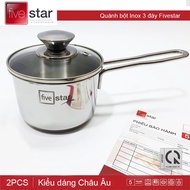Fivestar 3-bottom stainless steel dough cooker, diameter 12cm/14cm, uses genuine induction cooker, 6