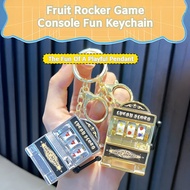 Mini Lucky Slot Machine Keychain 777 Fruit Game Keyring - Retro Vending Capsule Toy & Bag Charm for 