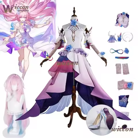 Cyrene Cosplay New Skin Wig Cyrene Cosplay Costume Game Honkai: Star Rail Women Costume Pink Dress W